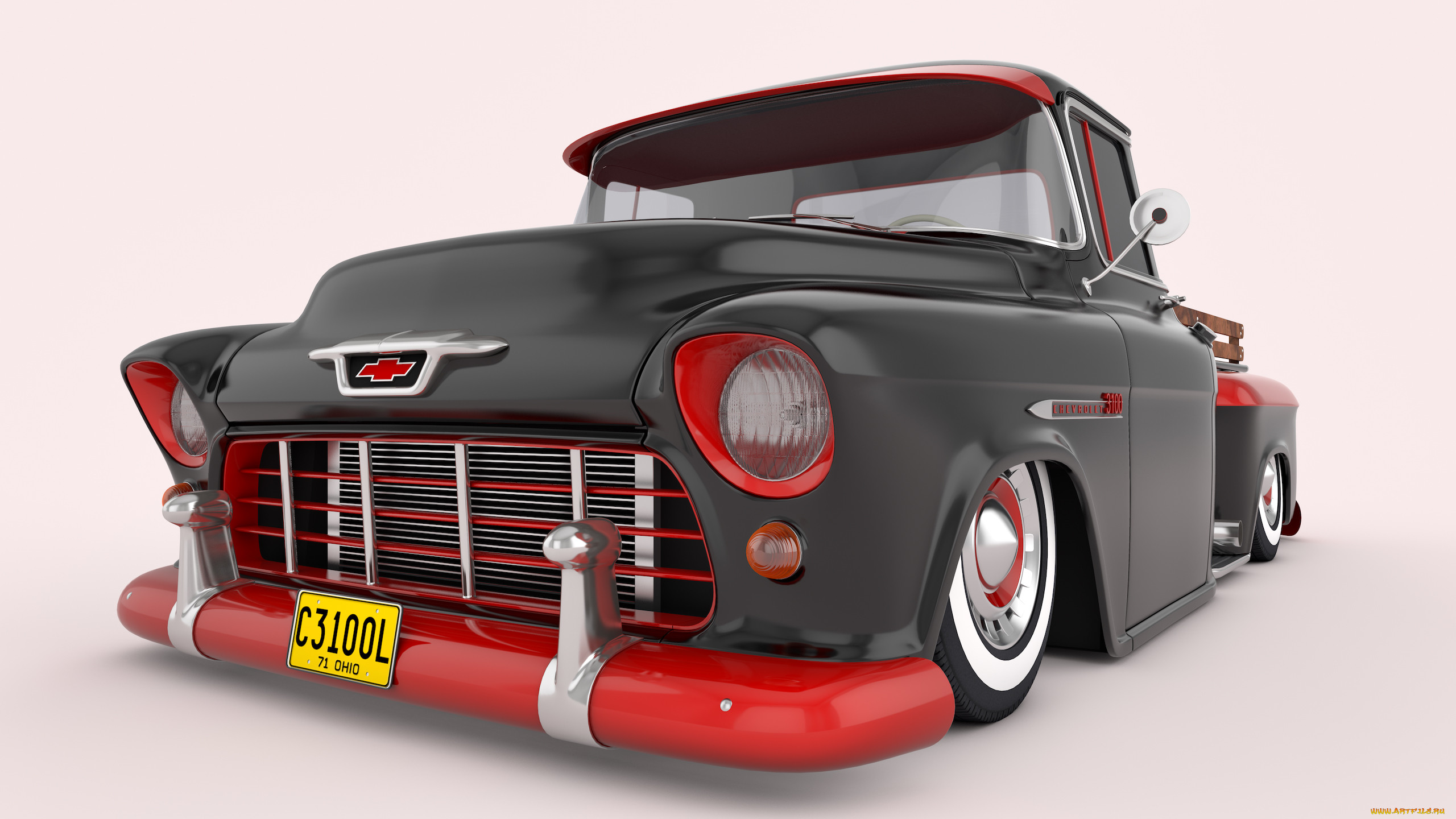 , 3, 1955, chevrolet, 3100, pickup